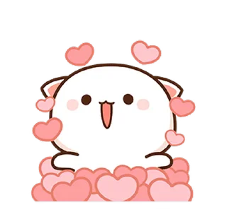 ❤️ emoji Peach Cat 8 @PeachLovesGoma Telegram sticker 24 of 28