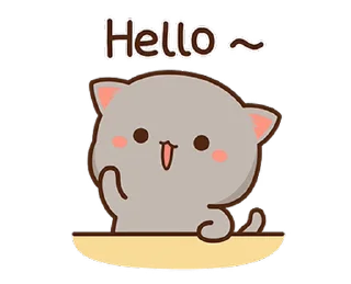 👋 emoji Peach Cat 7 @PeachLovesGoma Telegram sticker 6 of 28