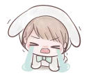 😭 emoji Marshmallow Bunny @tikelku Telegram sticker 7 of 37
