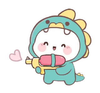😍 emoji Chubby Dino! @deazzle Telegram sticker 11 of 24