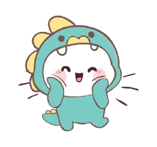 😊 emoji Chubby Dino! @deazzle Telegram sticker 6 of 24