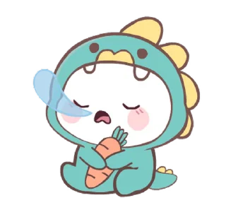 🥕 emoji Chubby Dino! @deazzle Telegram sticker 15 of 24