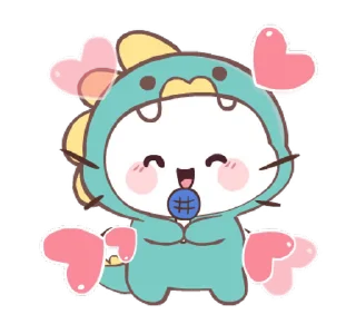 🎤 emoji Chubby Dino! @deazzle Telegram sticker 8 of 24