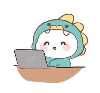 👩‍💻 emoji Chubby Dino! @deazzle Telegram sticker 18 of 24