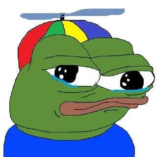 😢 emoji @Sticker_wow PEPE 🐸 Telegram sticker 7 of 120