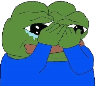 😭 emoji @Sticker_wow PEPE 🐸 Telegram sticker 6 of 120