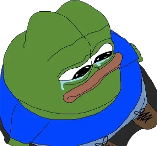 😢 emoji @Sticker_wow PEPE 🐸 Telegram sticker 5 of 120