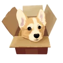 Sticker from corgi
