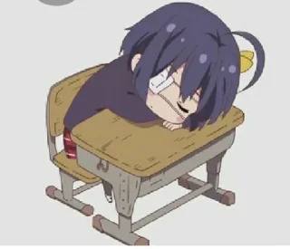 😴 emoji Rikka Takanashi Telegram sticker 24 of 44