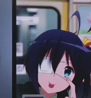 😜 emoji Rikka Takanashi Telegram sticker 14 of 44
