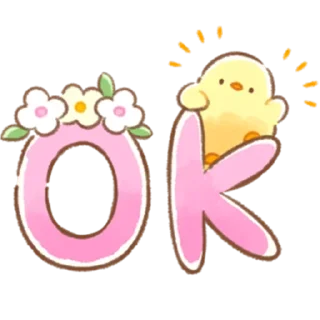Sticker from soft and cute chick (spring)