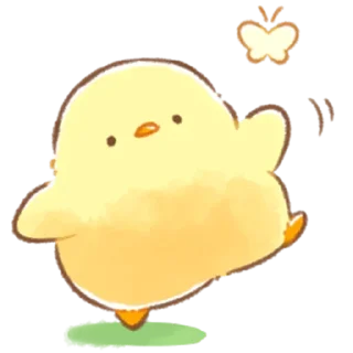Sticker from soft and cute chick (spring)