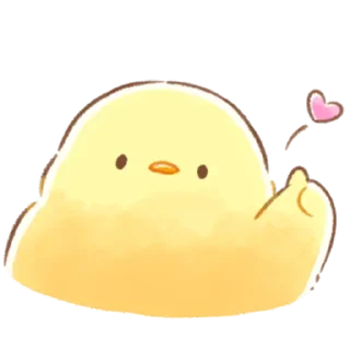 Sticker from soft and cute chick (spring)