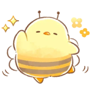 Sticker from soft and cute chick (spring)