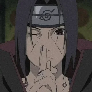 🤫 emoji Itachi『 〄 』🍀's sticker pack (@Hinata_proxbot) Telegram sticker 12 of 92