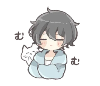 😑 emoji Hairy boy @deazzle Telegram sticker 16 of 40