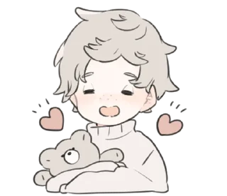 Sticker from a boy, who like stuffed animals @deazzle