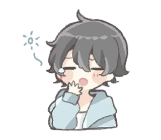 🥱 emoji Hairy boy @deazzle Telegram sticker 22 of 40