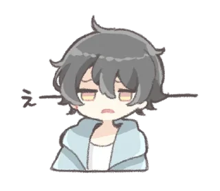 😨 emoji Hairy boy @deazzle Telegram sticker 15 of 40