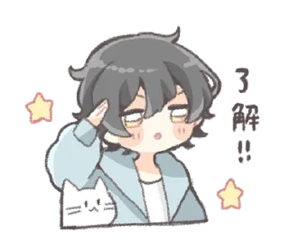 🫡 emoji Hairy boy @deazzle Telegram sticker 10 of 40