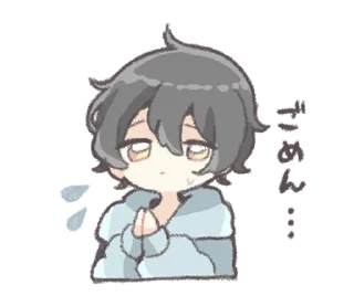 🙏 emoji Hairy boy @deazzle Telegram sticker 24 of 40