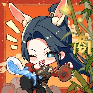 🐰 emoji 吾音 扬眉“兔”气 表情包 Telegram sticker 2 of 10