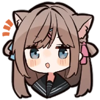 Sticker from ねこみみ女子高生 @moe_sticker_bot