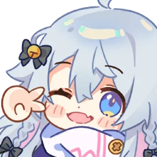 ✌️ emoji 神乐七奈 Telegram sticker 12 of 15