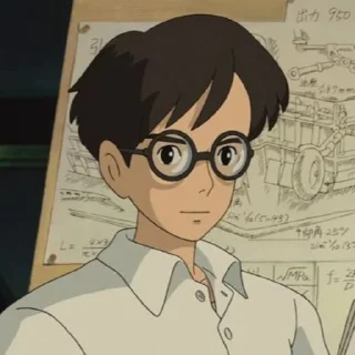 🎞 emoji Jiro Horikoshi | @Otakuworldhelp Telegram sticker 16 of 31