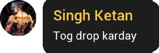 Sticker from Singhs kang pack