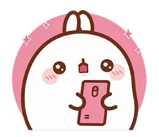 Sticker from Molang @eemojicombos