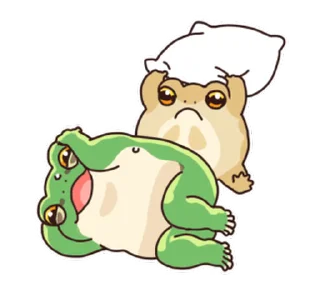 ⭐ emoji 只想好好溝通的青蛙 @moe_sticker_bot Telegram sticker 23 of 23