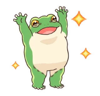 ⭐ emoji 只想好好溝通的青蛙 @moe_sticker_bot Telegram sticker 18 of 23