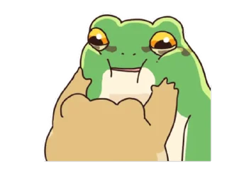 ⭐ emoji 只想好好溝通的青蛙 @moe_sticker_bot Telegram sticker 21 of 23