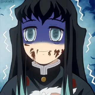😰 emoji Demon Slayer || @its_me_arrow Telegram sticker 15 of 19