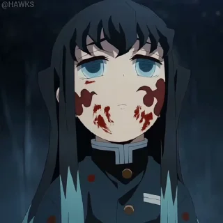 😐 emoji Demon Slayer || @its_me_arrow Telegram sticker 16 of 19