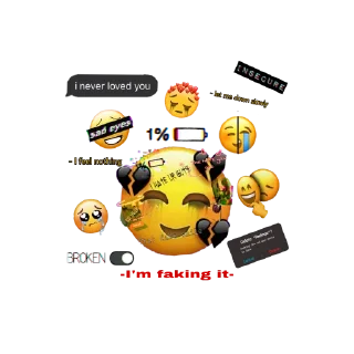 Sticker from fake smile-!