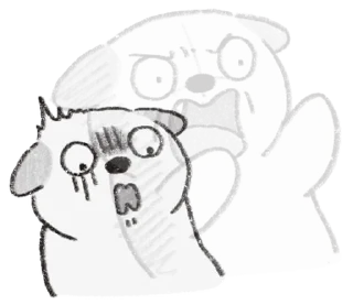 😨 emoji (S1.EP4) 嗚比的朋友_黑白講 @moe_sticker_bot Telegram sticker 7 of 40