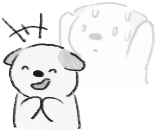 😅 emoji (S1.EP4) 嗚比的朋友_黑白講 @moe_sticker_bot Telegram sticker 11 of 40