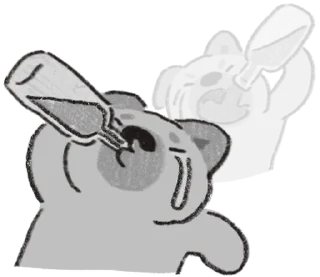 🍻 emoji (S1.EP4) 嗚比的朋友_黑白講 @moe_sticker_bot Telegram sticker 16 of 40