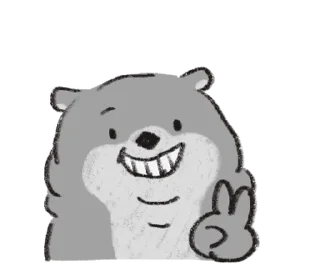 ✌️ emoji (S1.EP4) 嗚比的朋友_黑白講 @moe_sticker_bot Telegram sticker 21 of 40