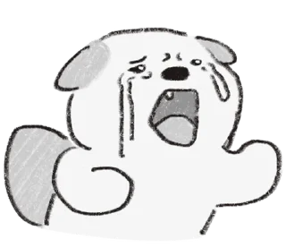 😭 emoji (S1.EP4) 嗚比的朋友_黑白講 @moe_sticker_bot Telegram sticker 22 of 40