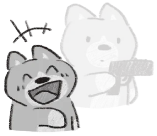 😂 emoji (S1.EP4) 嗚比的朋友_黑白講 @moe_sticker_bot Telegram sticker 10 of 40