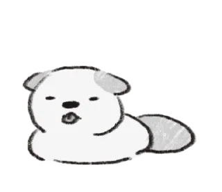 🥱 emoji (S1.EP4) 嗚比的朋友_黑白講 @moe_sticker_bot Telegram sticker 24 of 40
