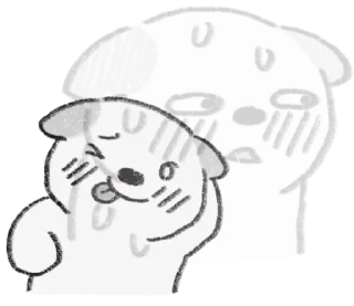 😅 emoji (S1.EP4) 嗚比的朋友_黑白講 @moe_sticker_bot Telegram sticker 9 of 40