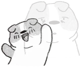 😄 emoji (S1.EP4) 嗚比的朋友_黑白講 @moe_sticker_bot Telegram sticker 8 of 40
