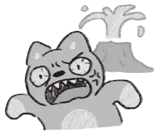 😡 emoji (S1.EP4) 嗚比的朋友_黑白講 @moe_sticker_bot Telegram sticker 15 of 40