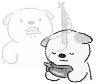 😌 emoji (S1.EP4) 嗚比的朋友_黑白講 @moe_sticker_bot Telegram sticker 18 of 40