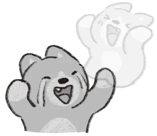 🥳 emoji (S1.EP4) 嗚比的朋友_黑白講 @moe_sticker_bot Telegram sticker 13 of 40