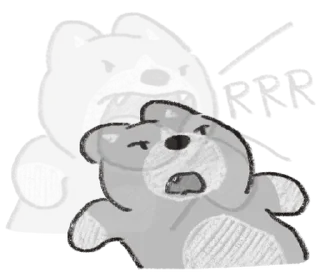 😠 emoji (S1.EP4) 嗚比的朋友_黑白講 @moe_sticker_bot Telegram sticker 12 of 40
